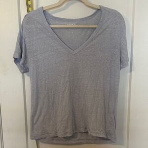 Forever 21 Light Blue V-Neck “Mom Tee”